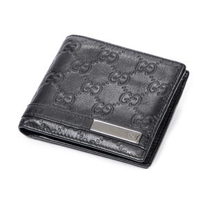 Gucci Compact Bifold Wallet in Black Guccissima Leather